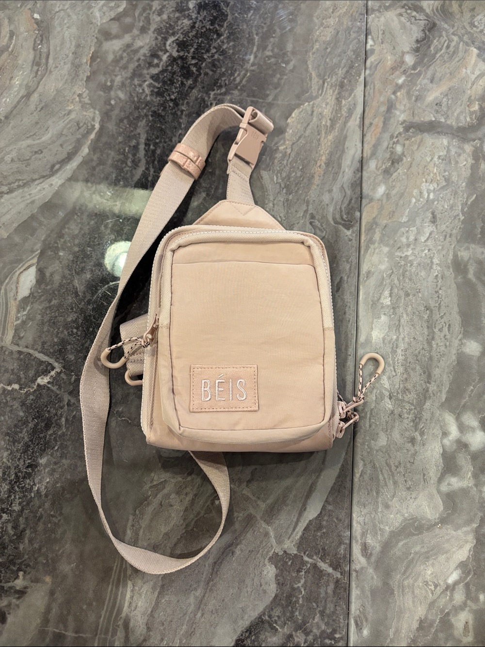 BEIS Small Sling Bag in Blush Pink
